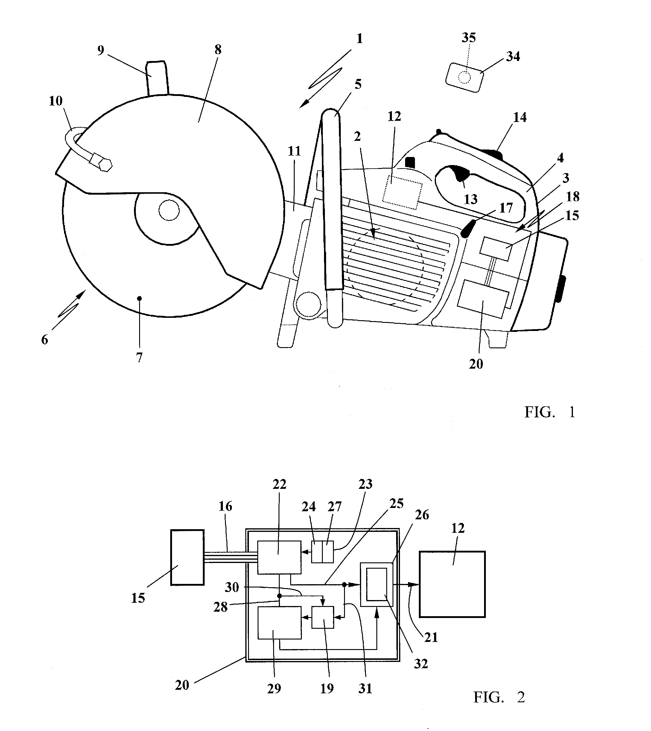 Use block for a handheld work apparatus