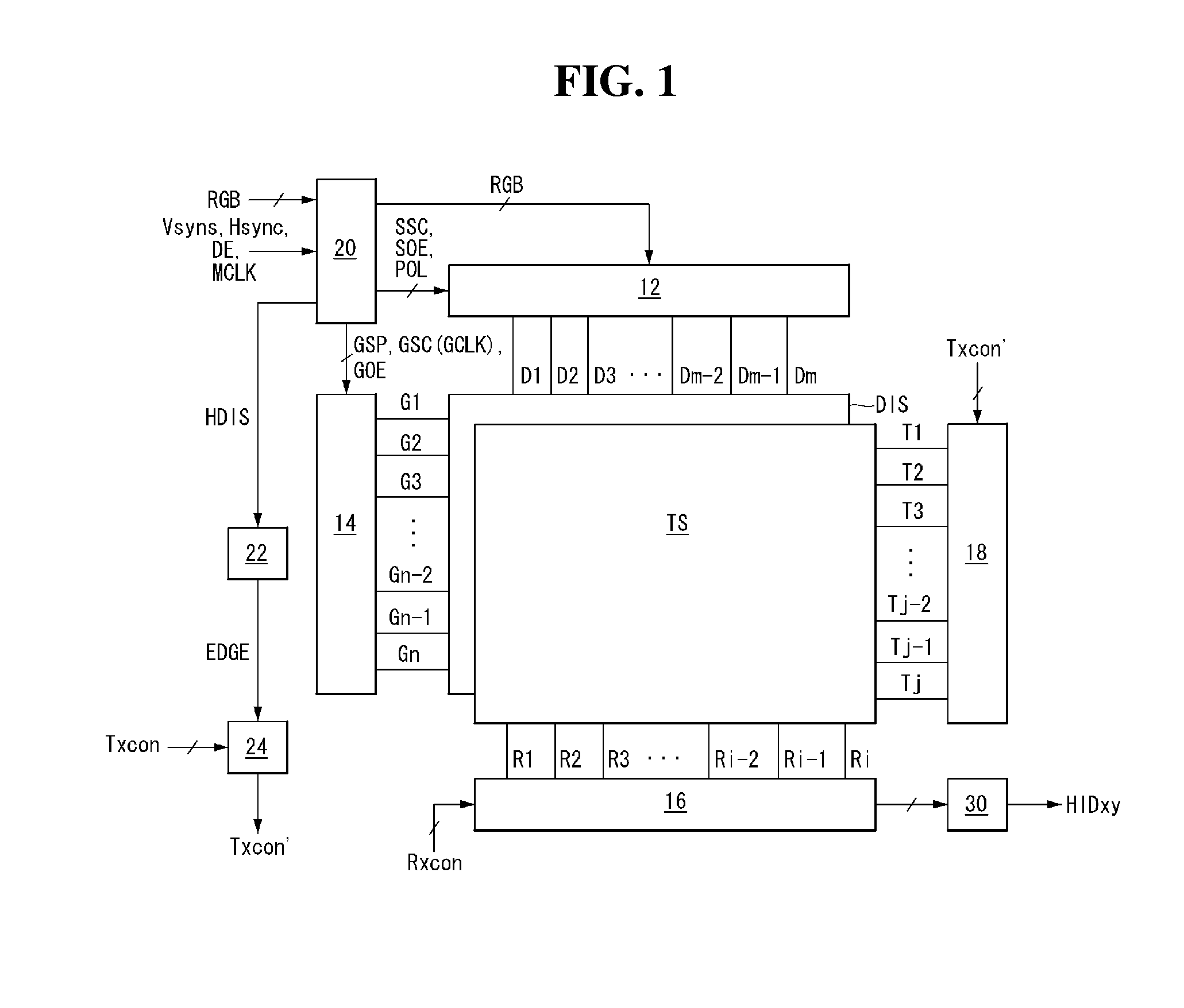 Display device having touch sensor and method for driving the same