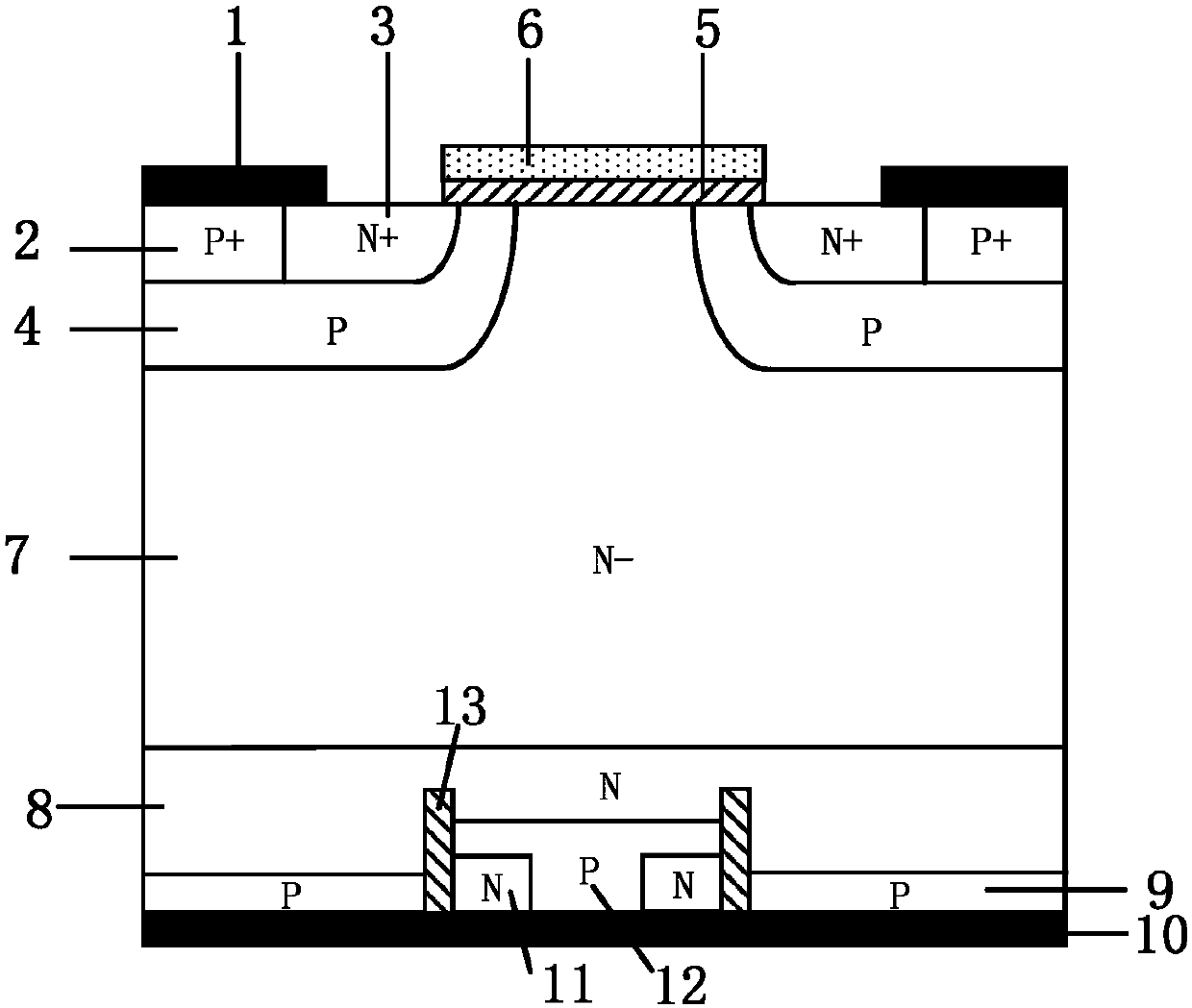 A kind of rc-igbt device and preparation method thereof