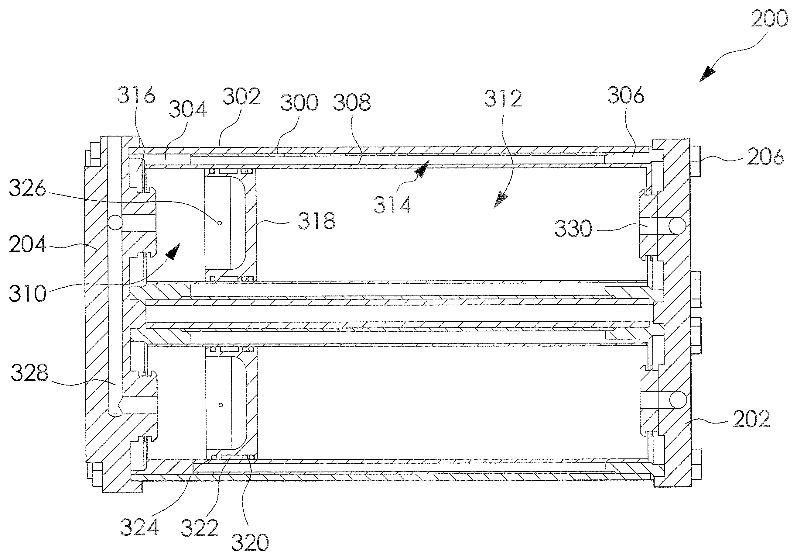 Compact hydraulic accumulator