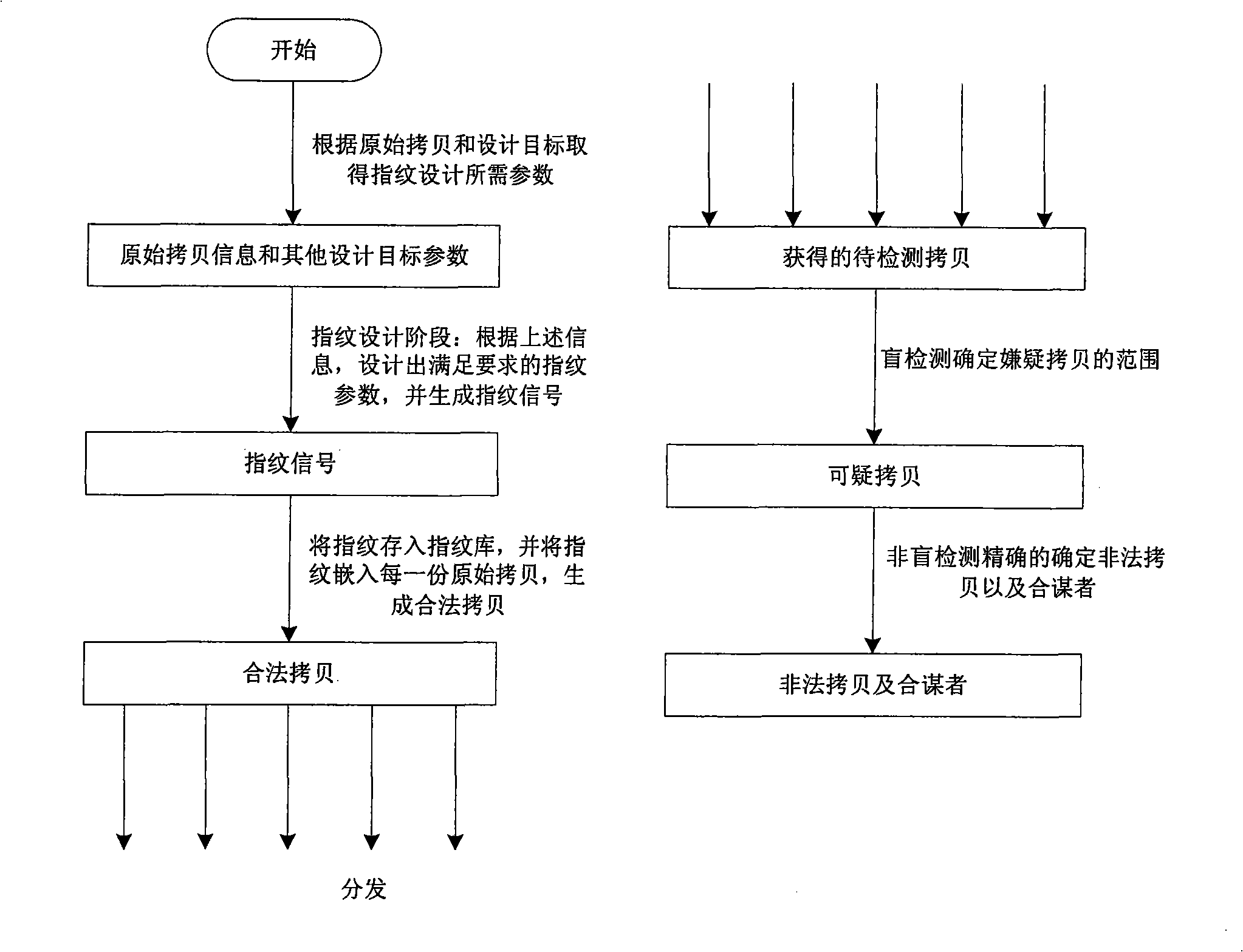 Digital fingerprint system and method for piracy tracking and digital evidence obtaining