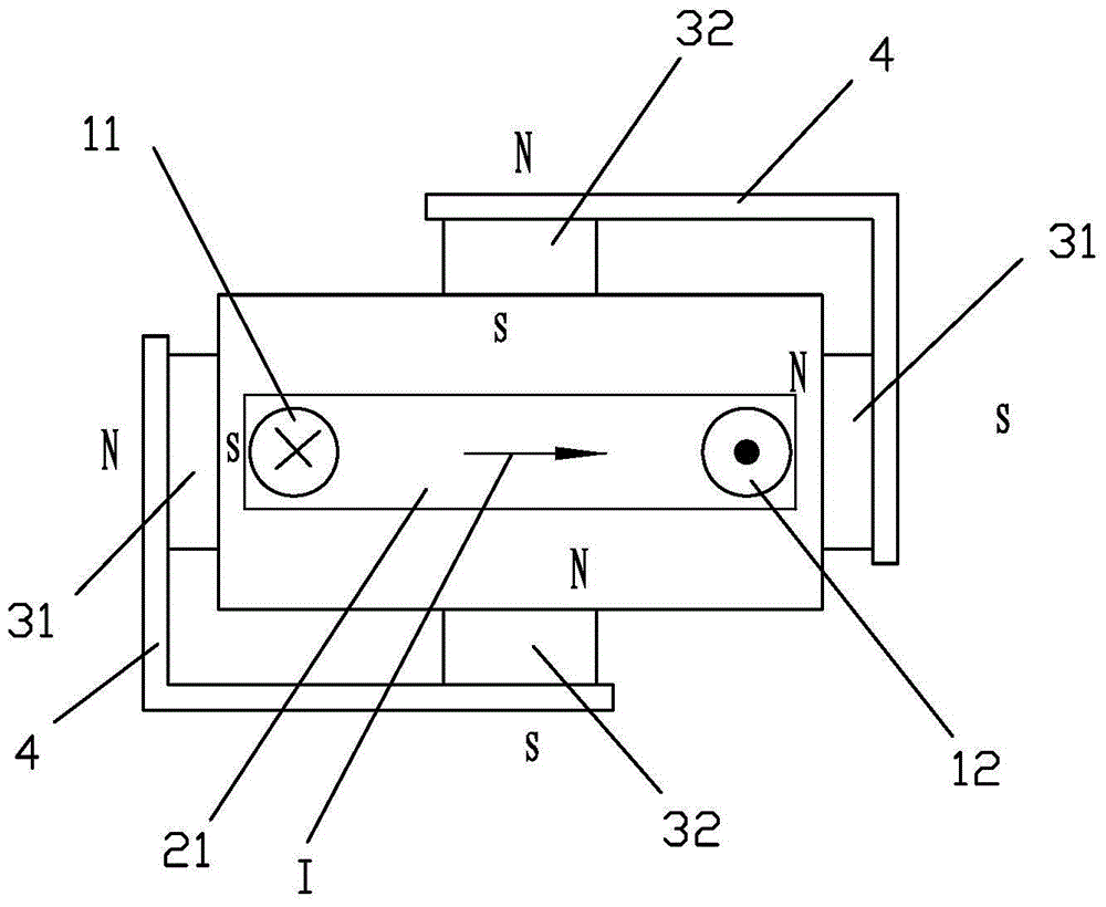 An arc-extinguishing magnetic circuit resisting/matching electrodynamic repulsion and its DC relay