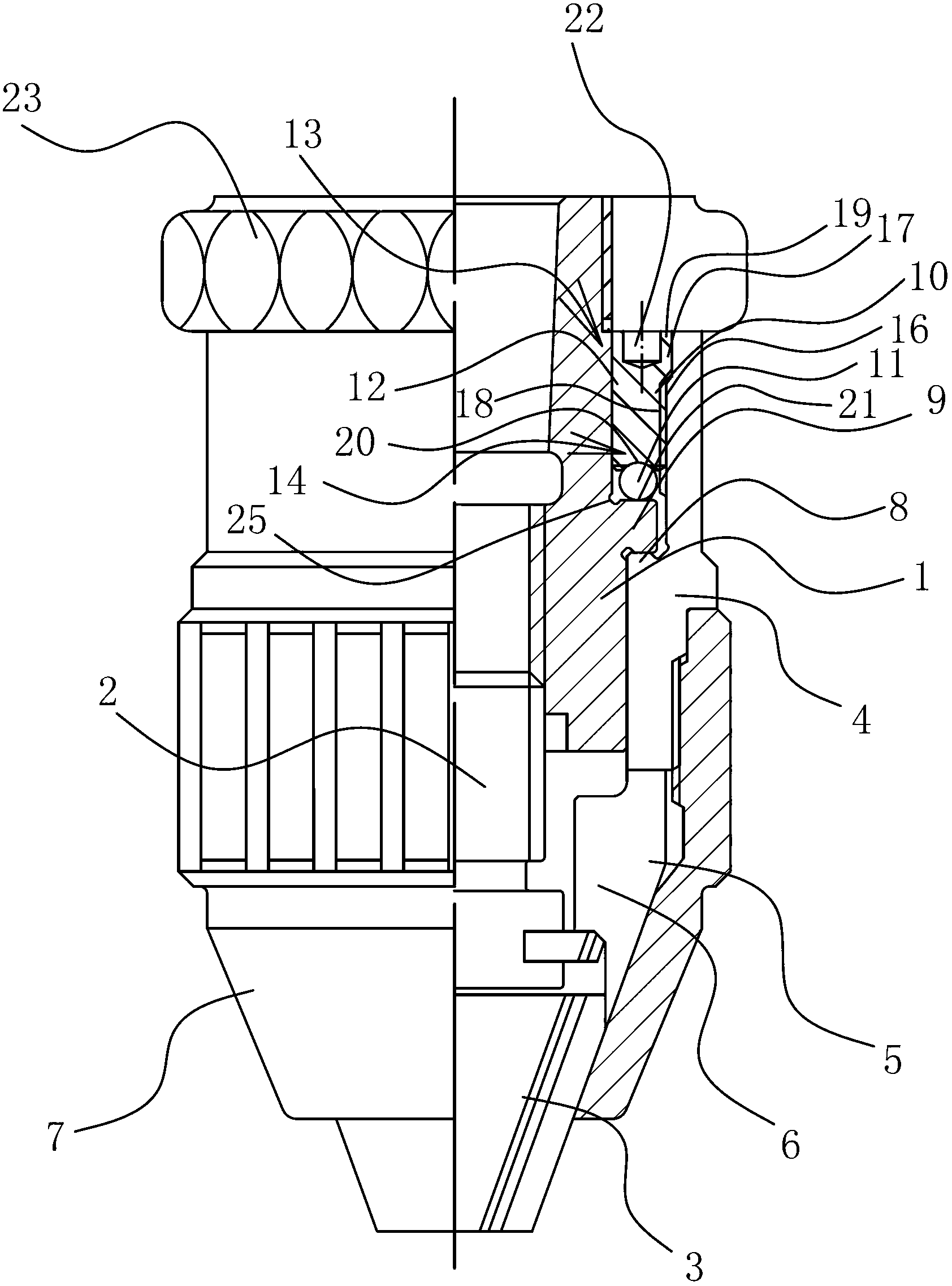 Composite bearing for self-tightening drill chuck