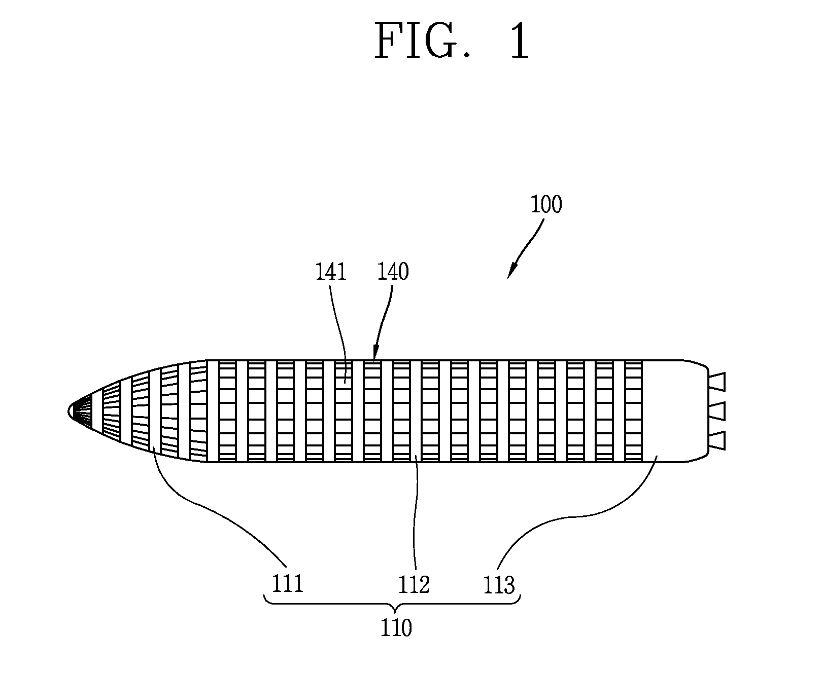 Cavitation device of underwater moving body and underwater moving body having the same