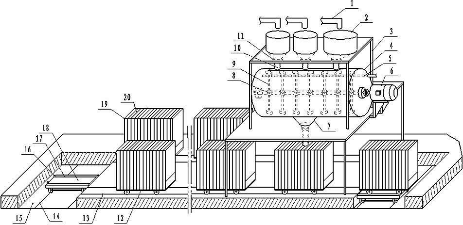 Automatic production line for lightweight wall materials