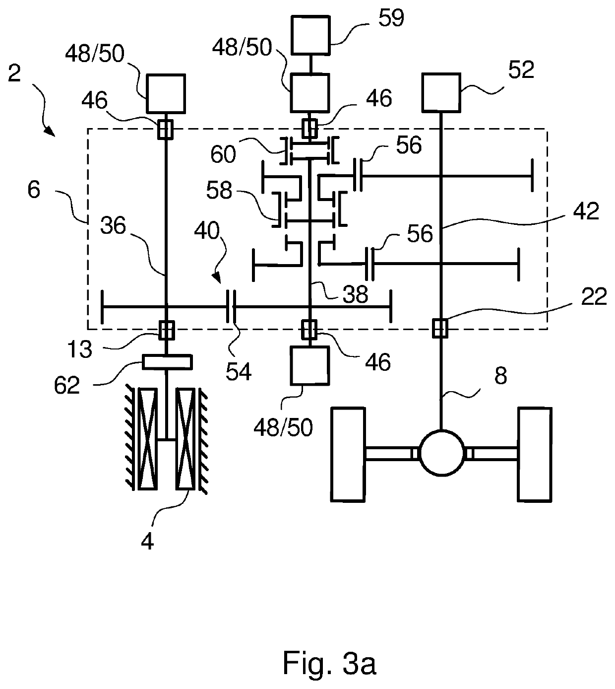 A modular transmission platform and a powertrain for a vehicle