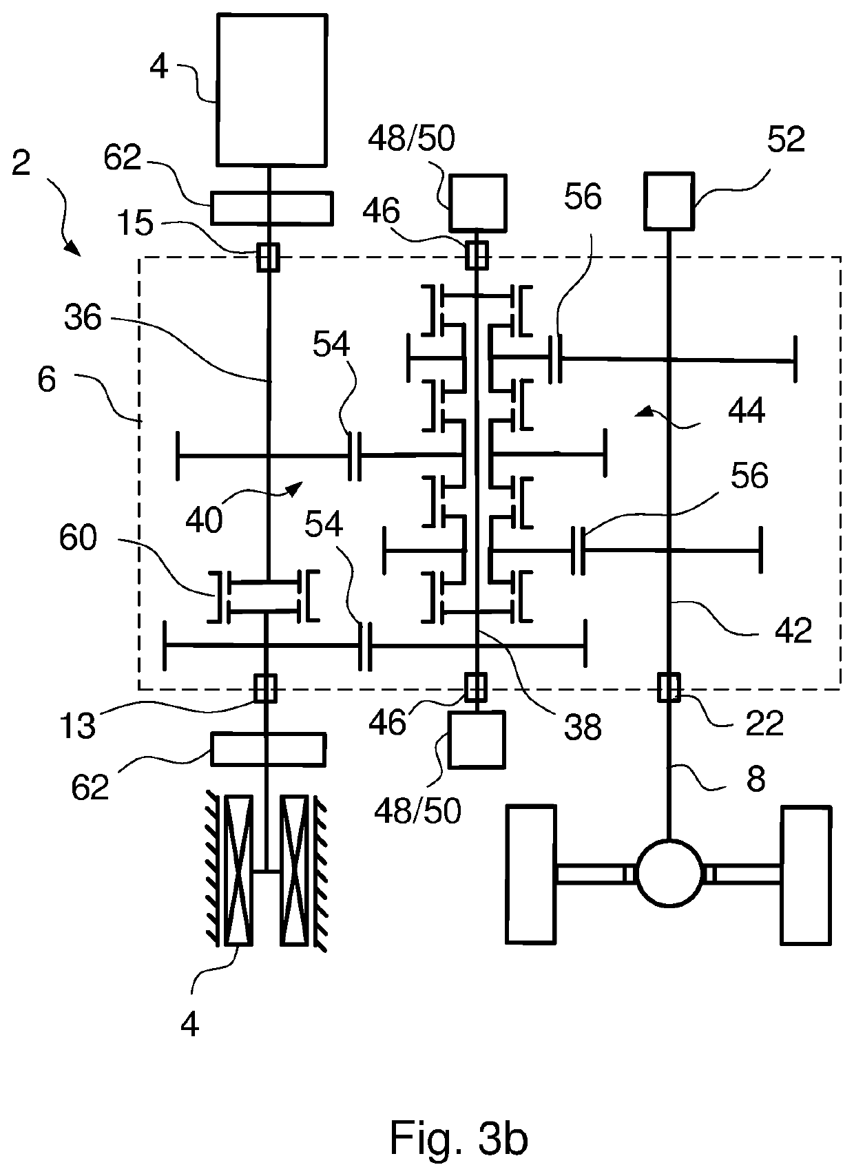 A modular transmission platform and a powertrain for a vehicle