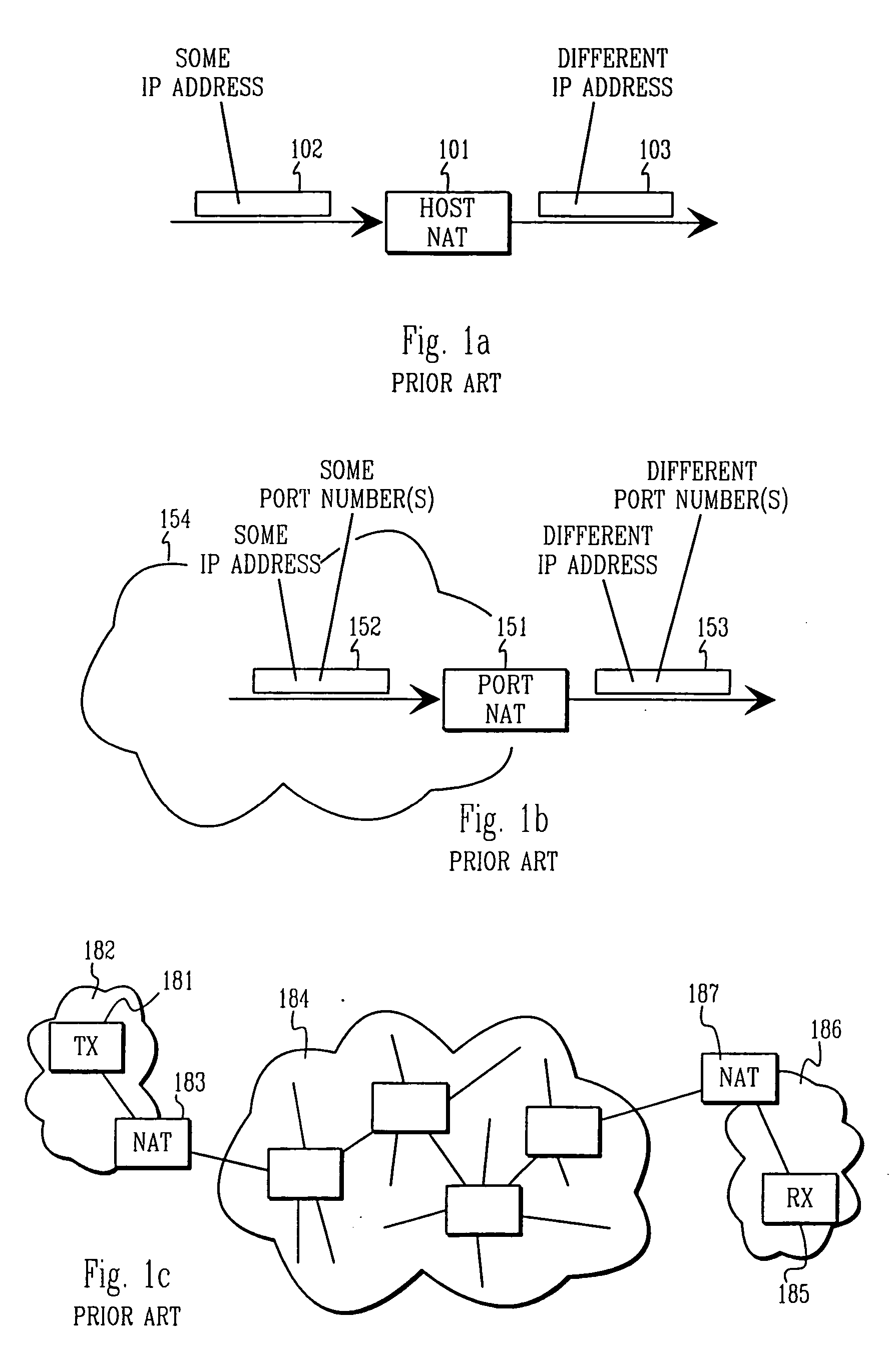 Method and arrangement for providing security through network address translations using tunneling and compensations