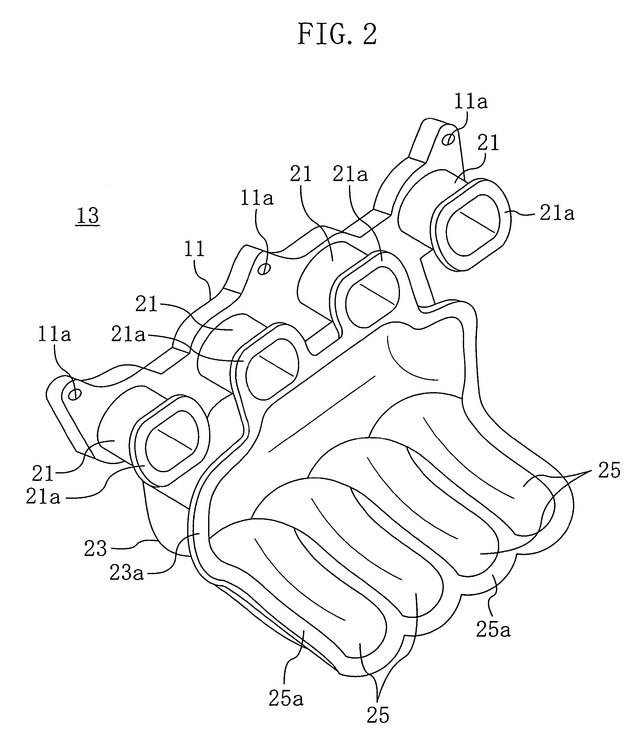 Resin intake manifold for multicylinder engine