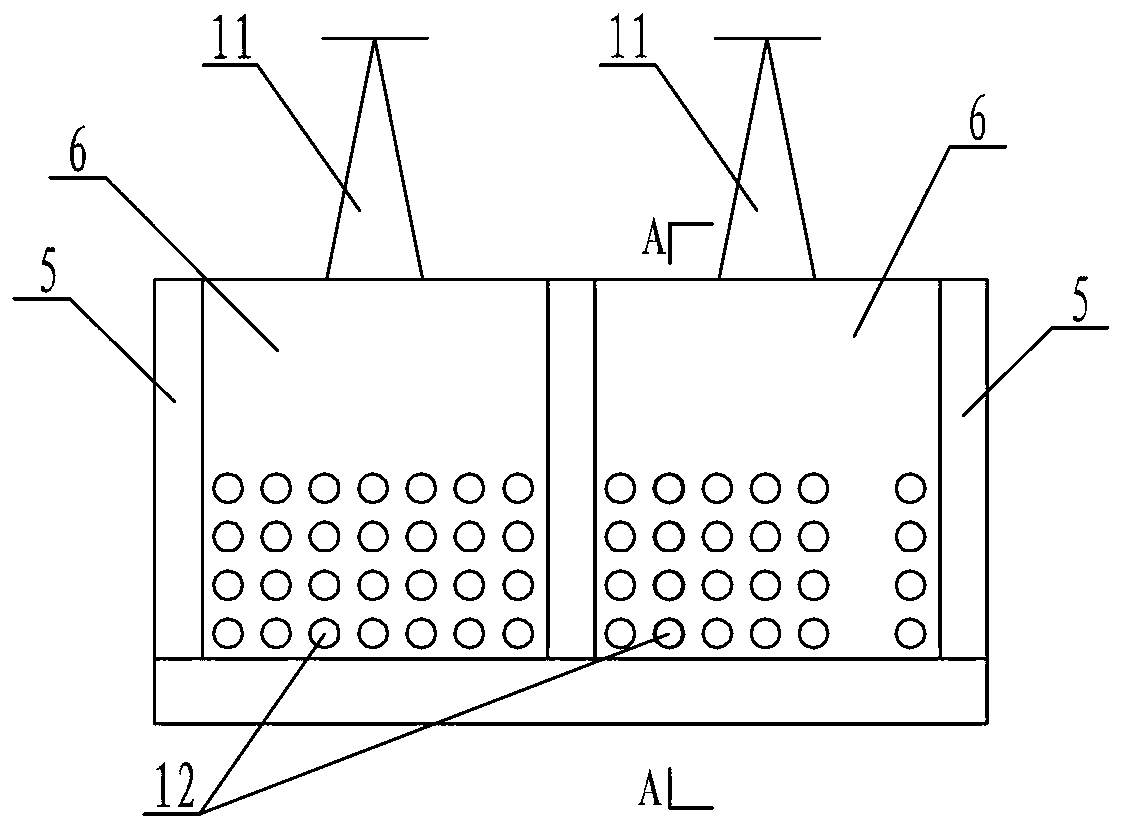 Water-level-variable terminal catchment inclined tube or inclined plate sedimentation tank