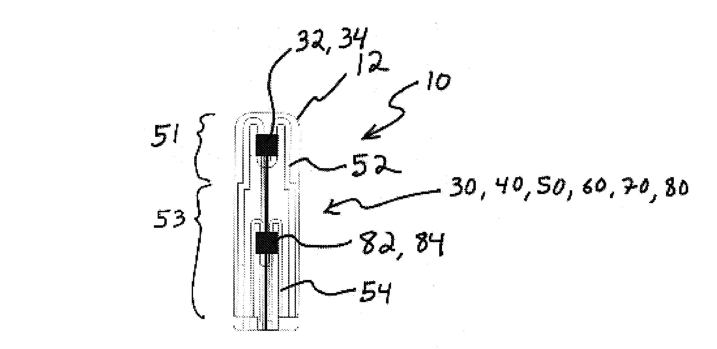 Multilayer ceramic NOx gas sensor device