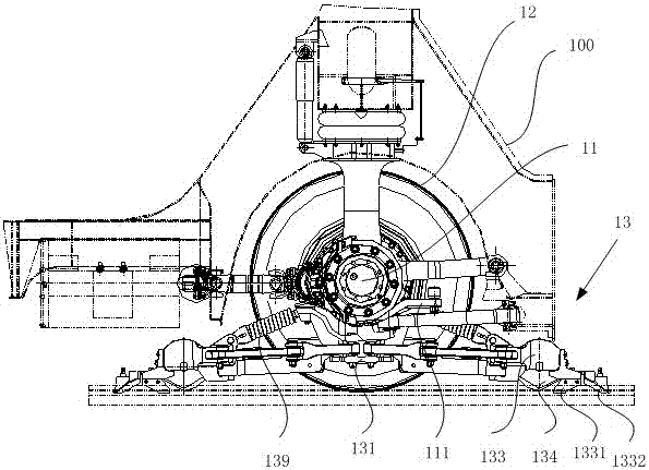 Power walking device and rubber wheel guide rail trolleybus