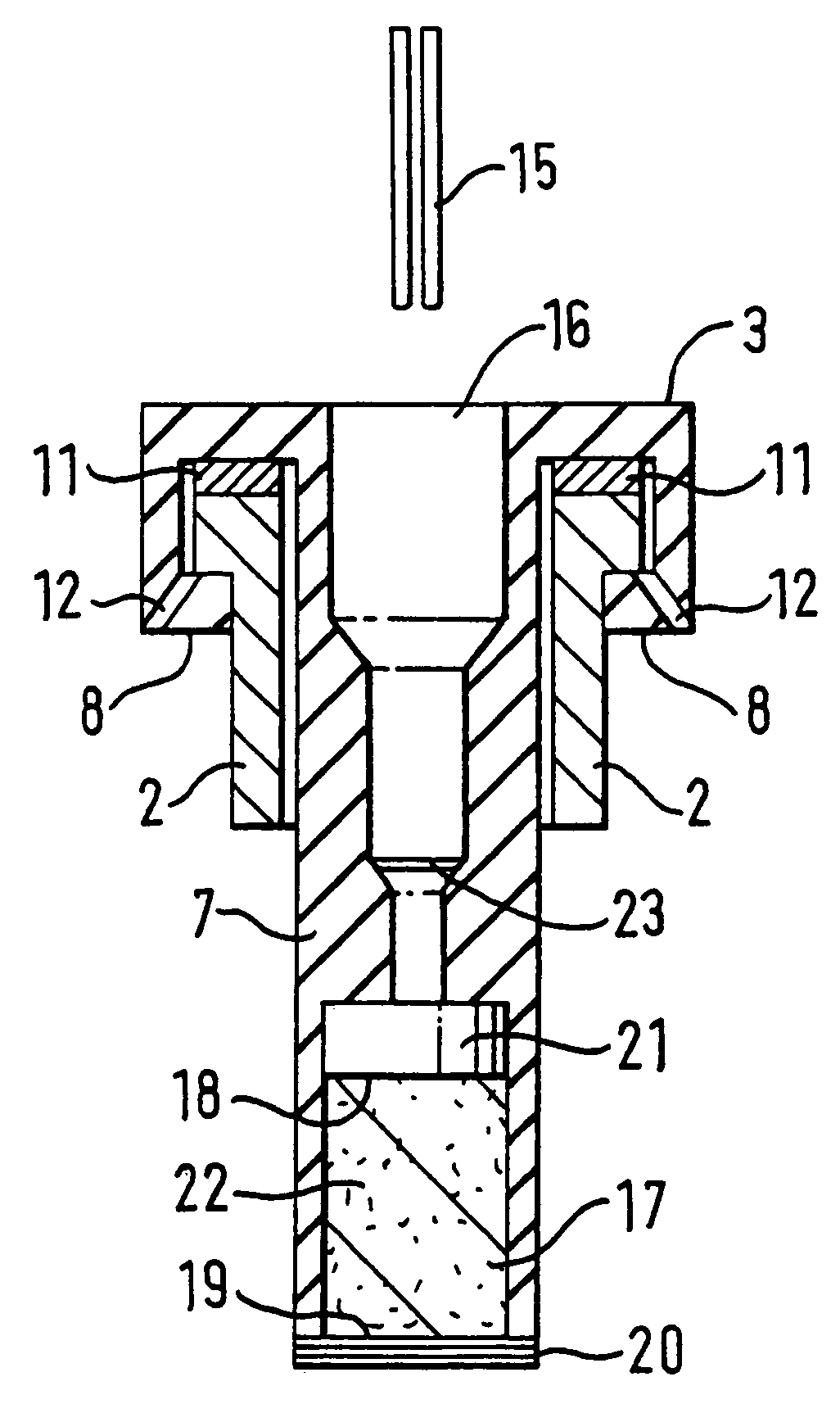 Closure-cap and container as a two-chamber cartridge for nebulizers for producing aerosols and active substance formulations, suitable for storage