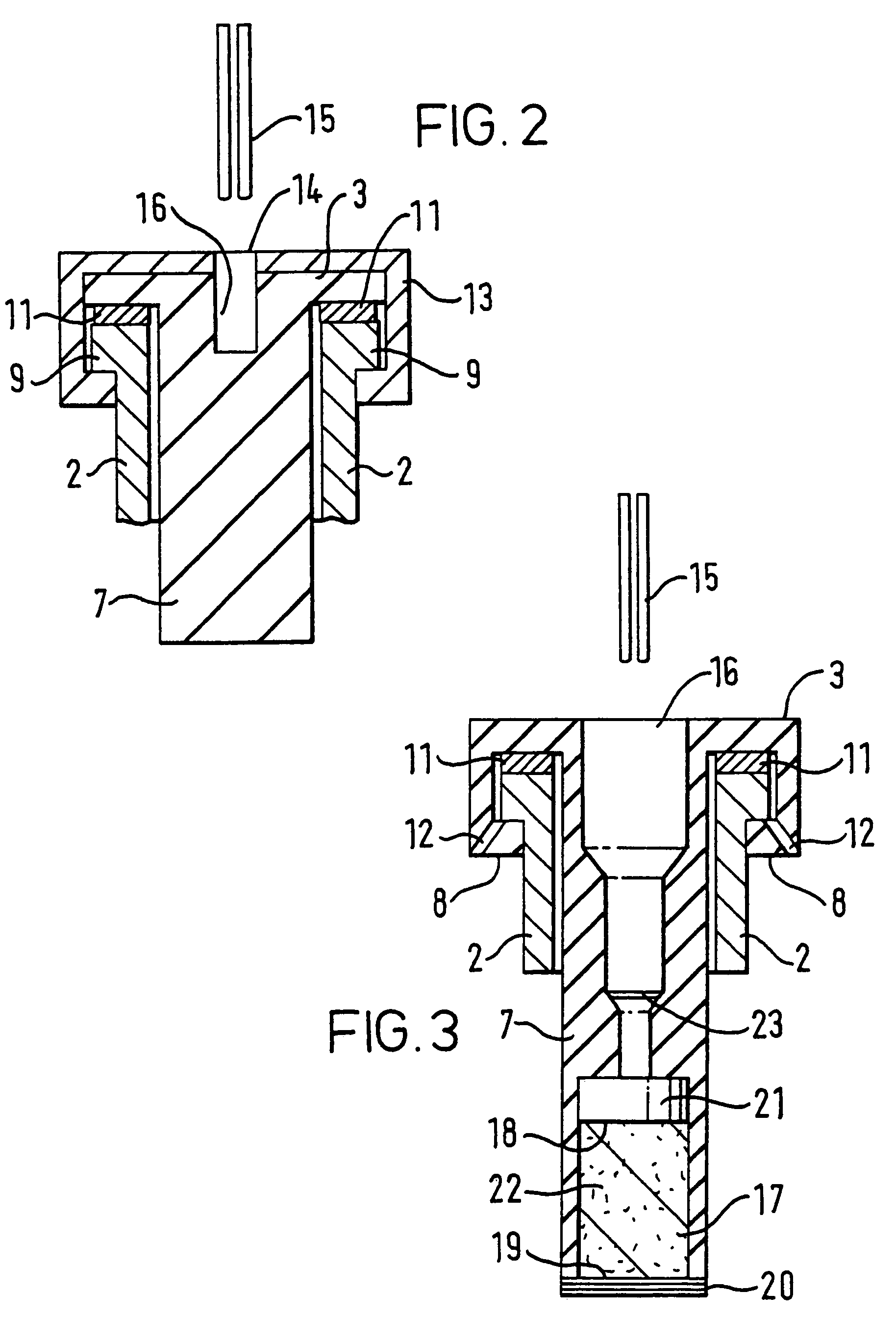 Closure-cap and container as a two-chamber cartridge for nebulizers for producing aerosols and active substance formulations, suitable for storage