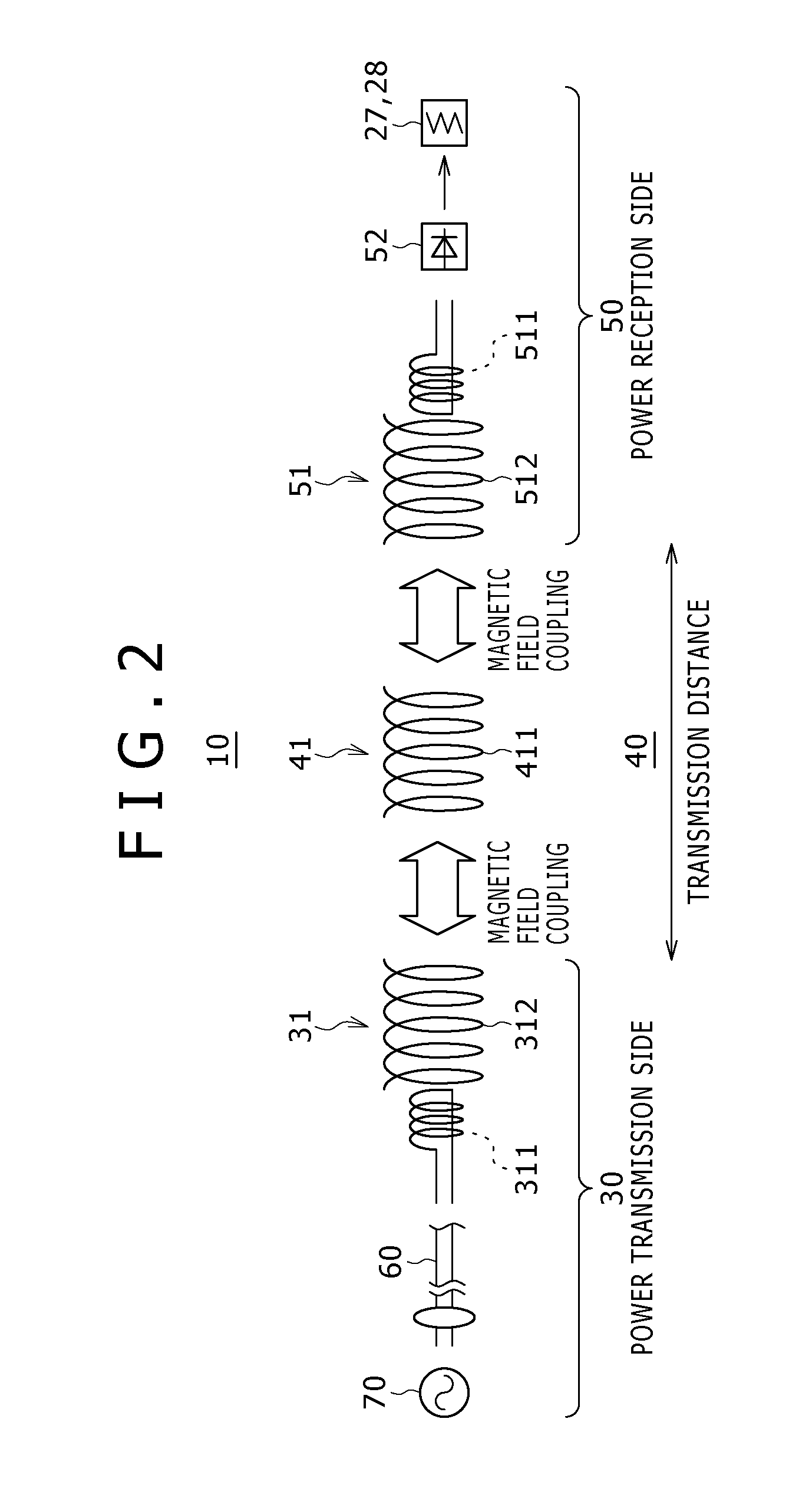 Wireless power supplying rack