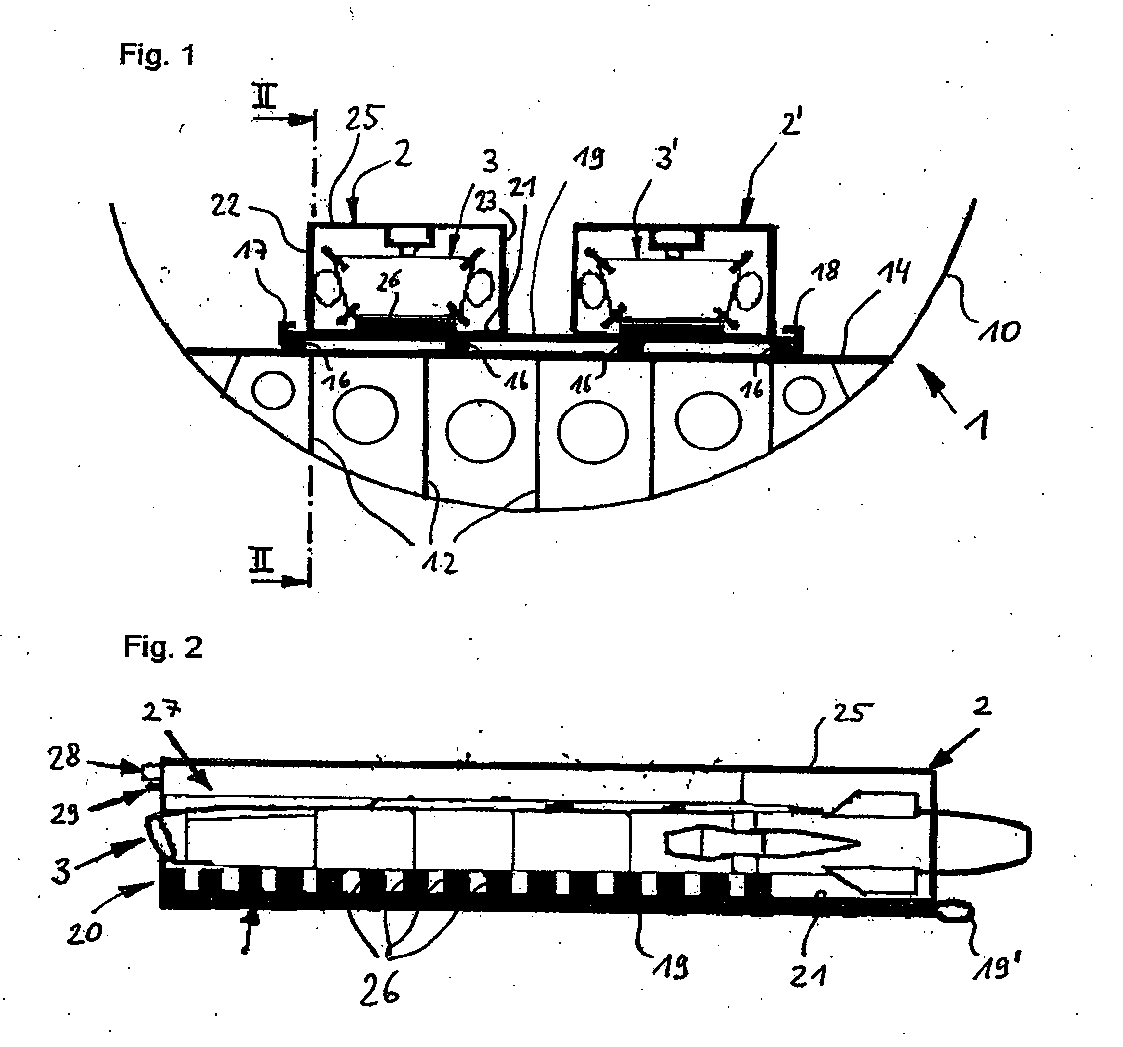 Device for launching unmanned missiles from an aircraft