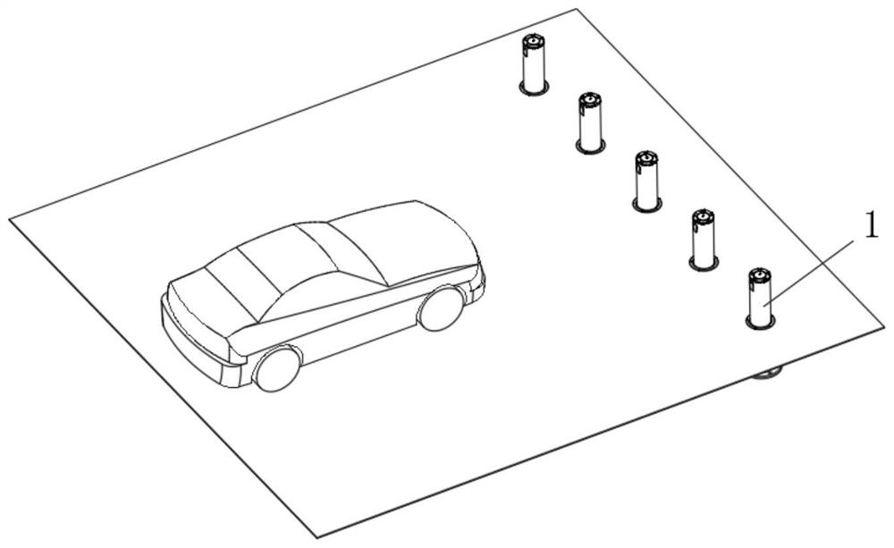 Shallow-buried roadblock capable of ascending and descending quickly