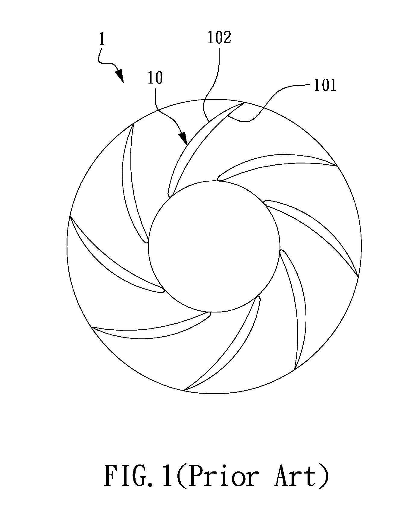 Impeller Structure and the Centrifugal Fan Device Using the Same