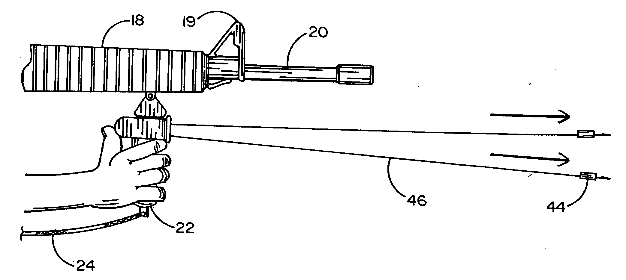 Electric discharge weapon for use as forend grip of rifles