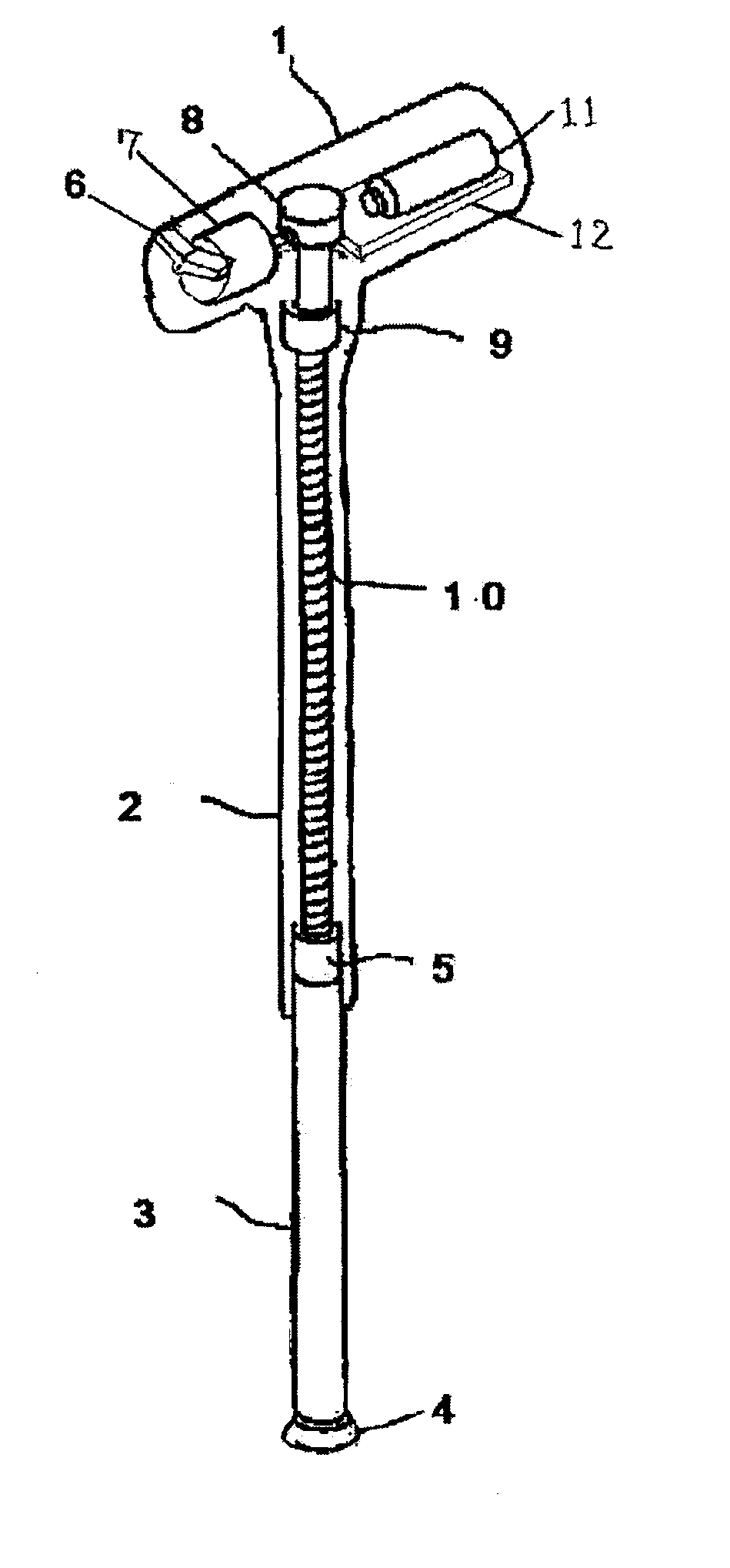 Electric telescopic stick