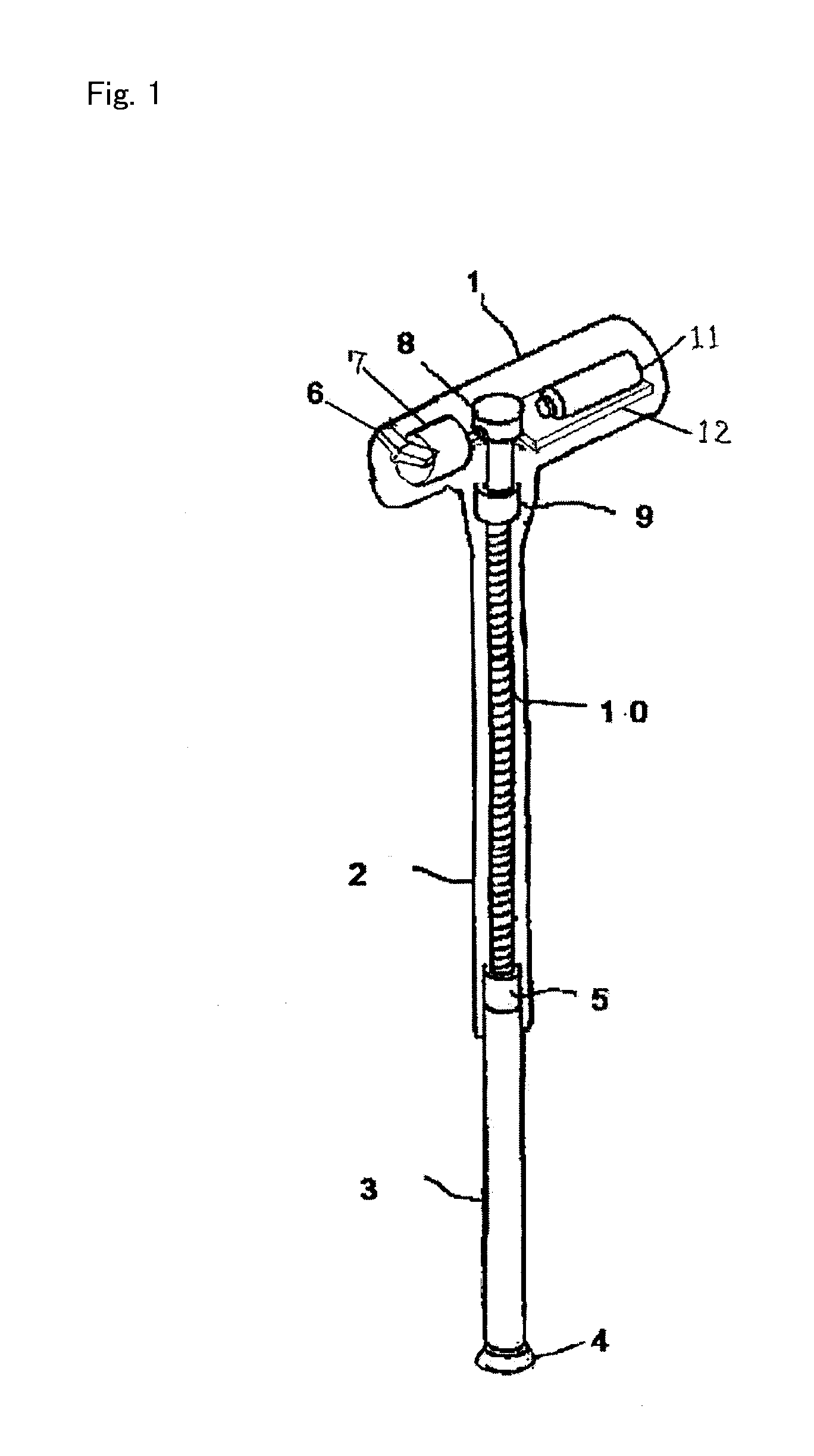 Electric telescopic stick