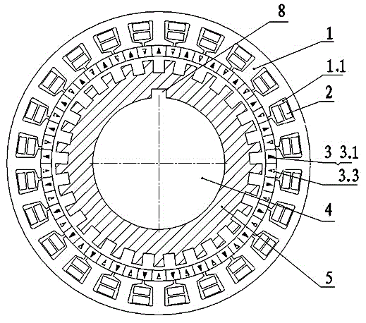 Low-speed reluctance motor and manufacturing method thereof