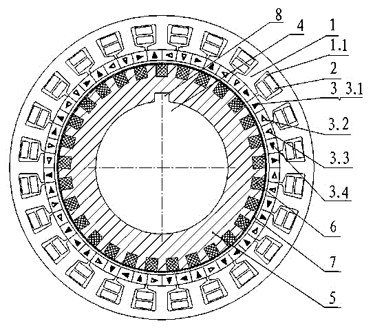 Low-speed reluctance motor and manufacturing method thereof