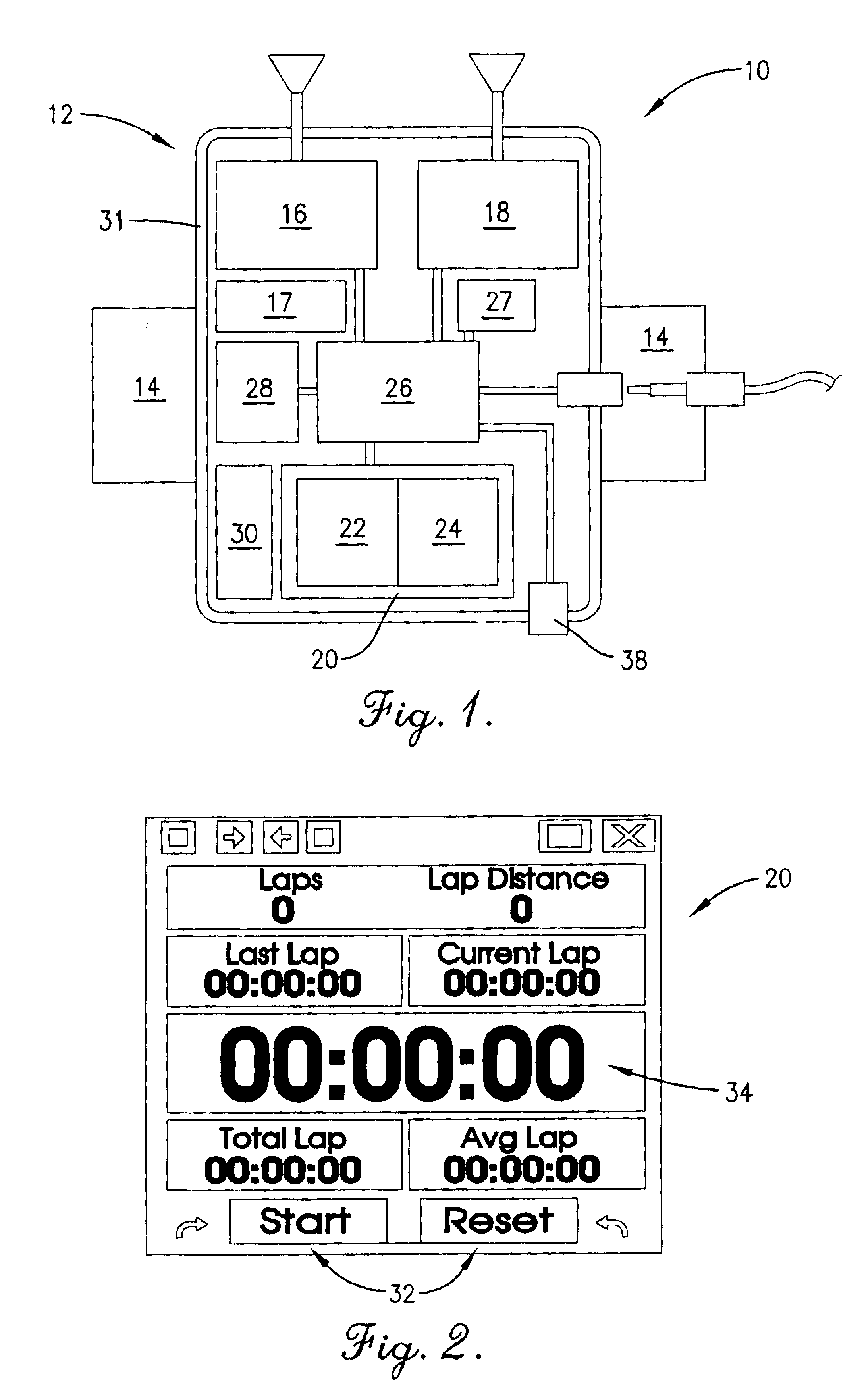 Portable apparatus with performance monitoring and audio entertainment features