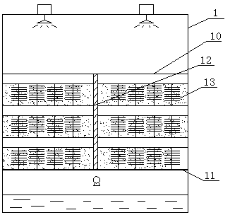 Biotrickling filter of coating production line waste gas