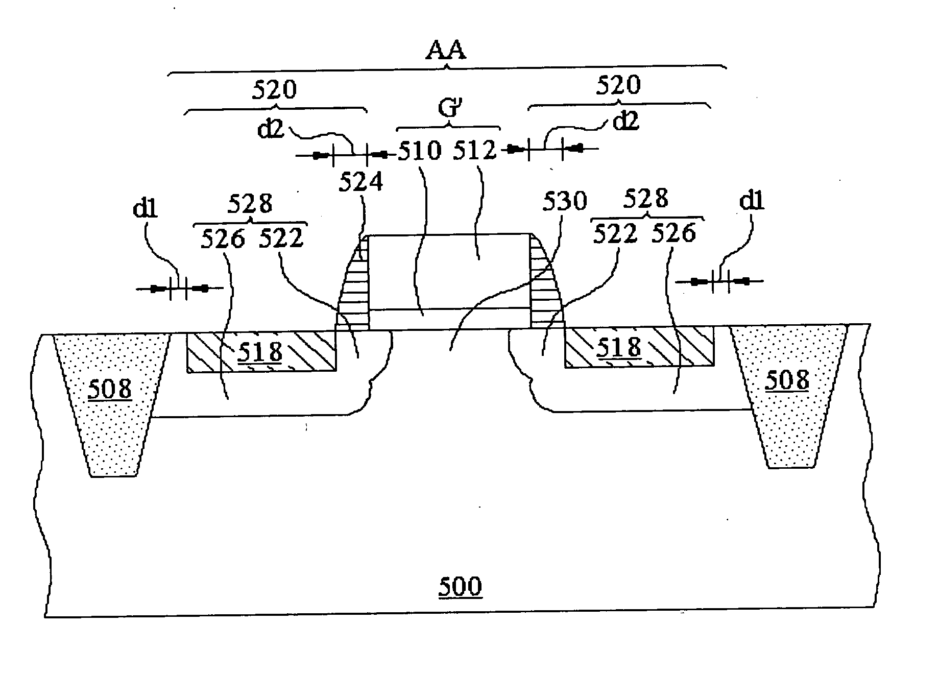 Strained-channel semiconductor structure and method of fabricating the same