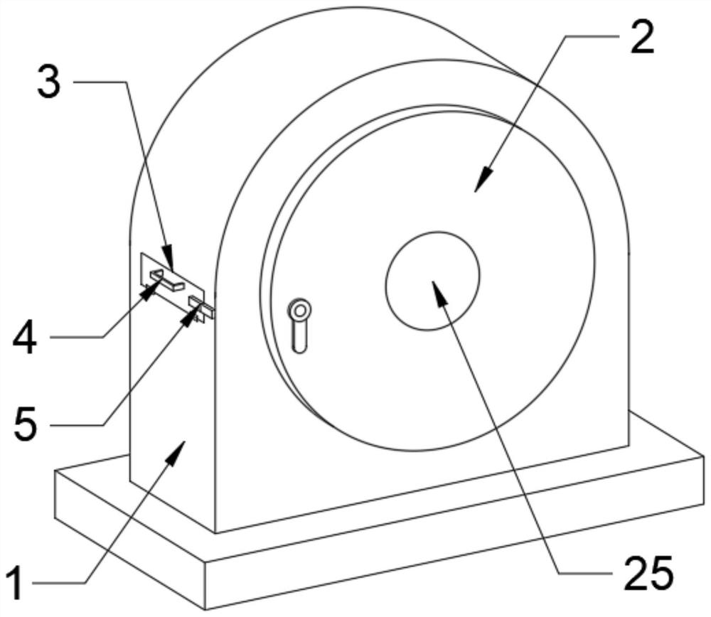 A baking device for moon cake processing