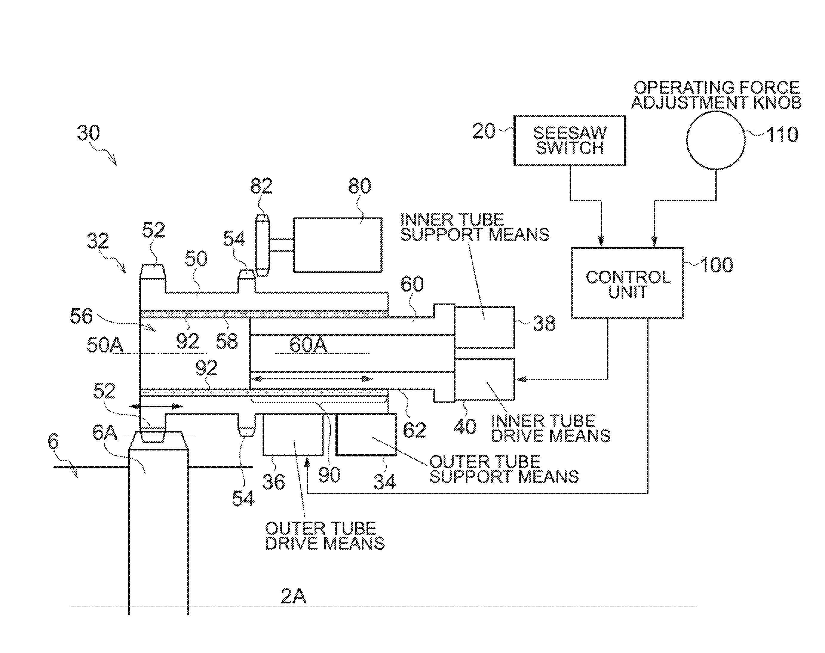 Device for changing operating force of lens device