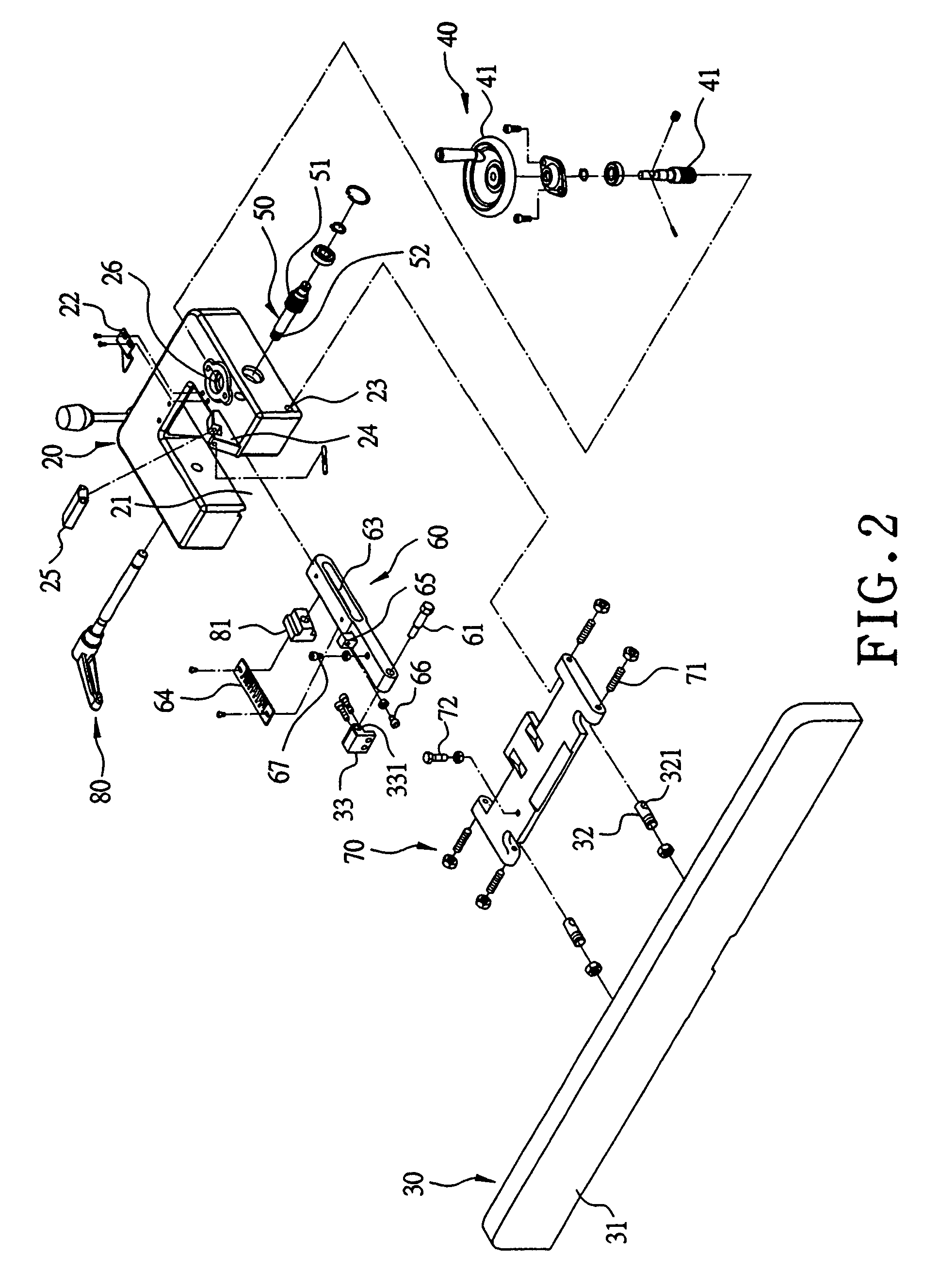 Micro-adjustment device for the angle stop plank of a planer