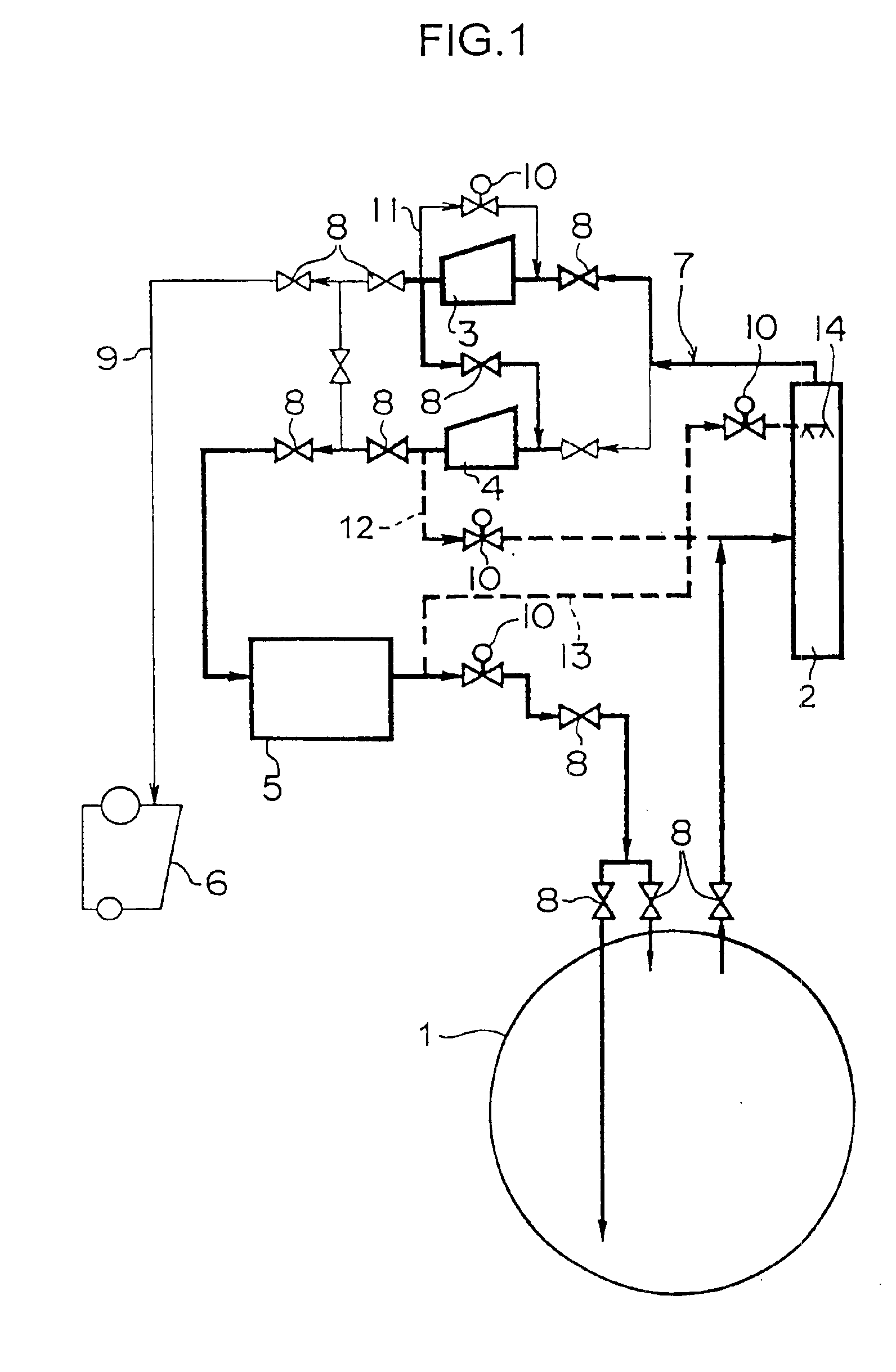 Device and method for pressure control of cargo tank of liquefied natural gas carrier