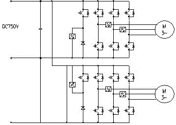 Traction converter for low-floor vehicle