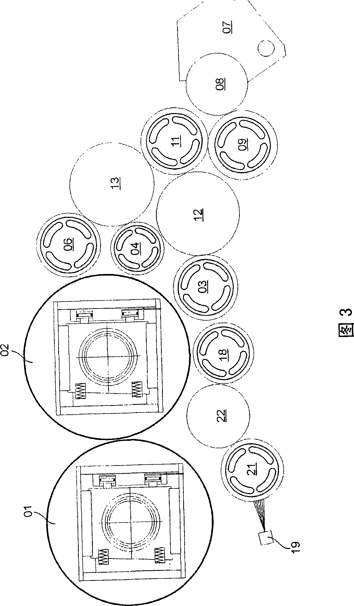 Assemblies in the printing unit of a rotary press