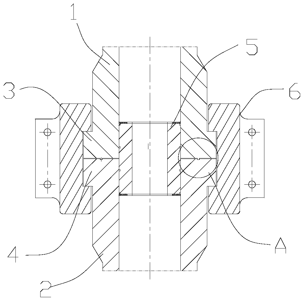 Extraction pipe butt joint structure