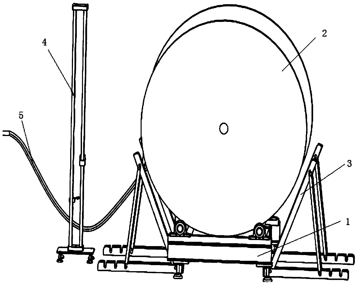 Cable winding and feeding system capable of maintaining constant perpendicularity