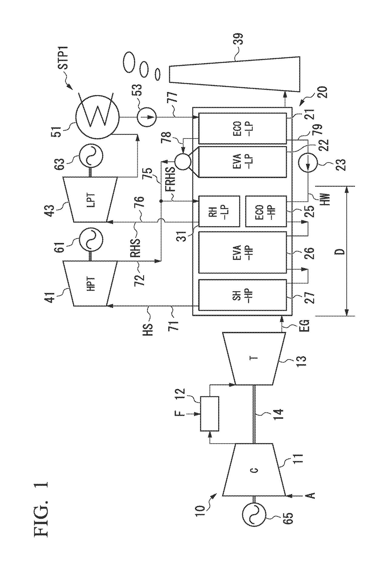 Steam turbine plant, combined cycle plant provided with same, and method of operating steam turbine plant