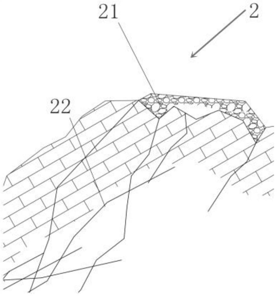 Hillside rainfall runoff combined collector and application thereof