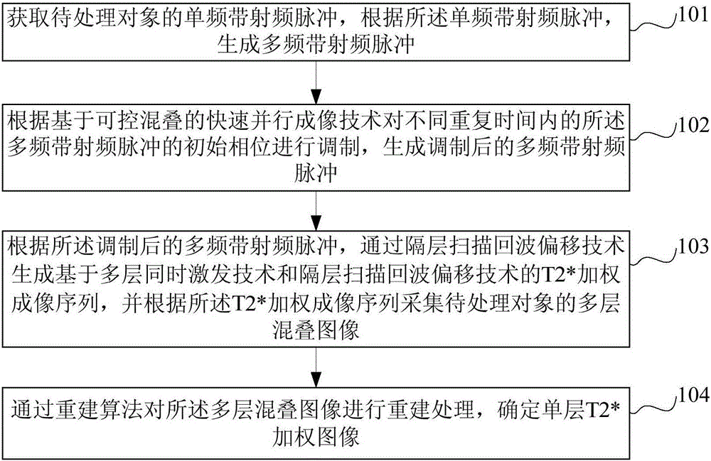 Magnetic resonance T2 * weighted rapid imaging method and device