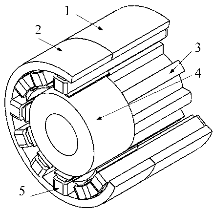 Composite-structure bearingless switched reluctance motor and control method thereof