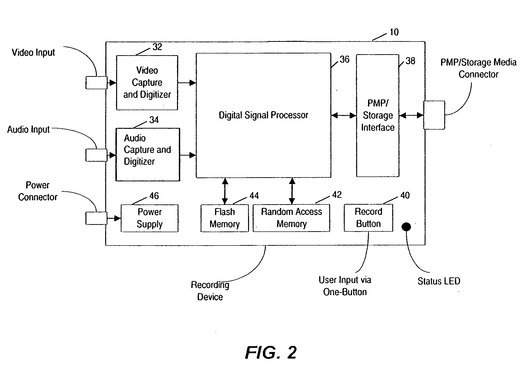 Recording apparatus for use with a range of portable media players