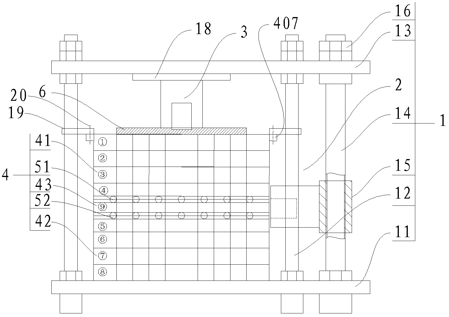 Assembled size-changeable double-face shear apparatus