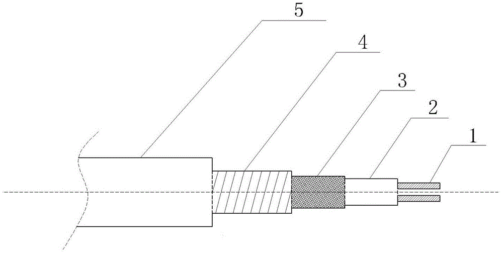 Double-core heating cable for electric floor heating