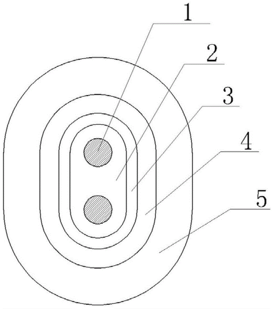 Double-core heating cable for electric floor heating