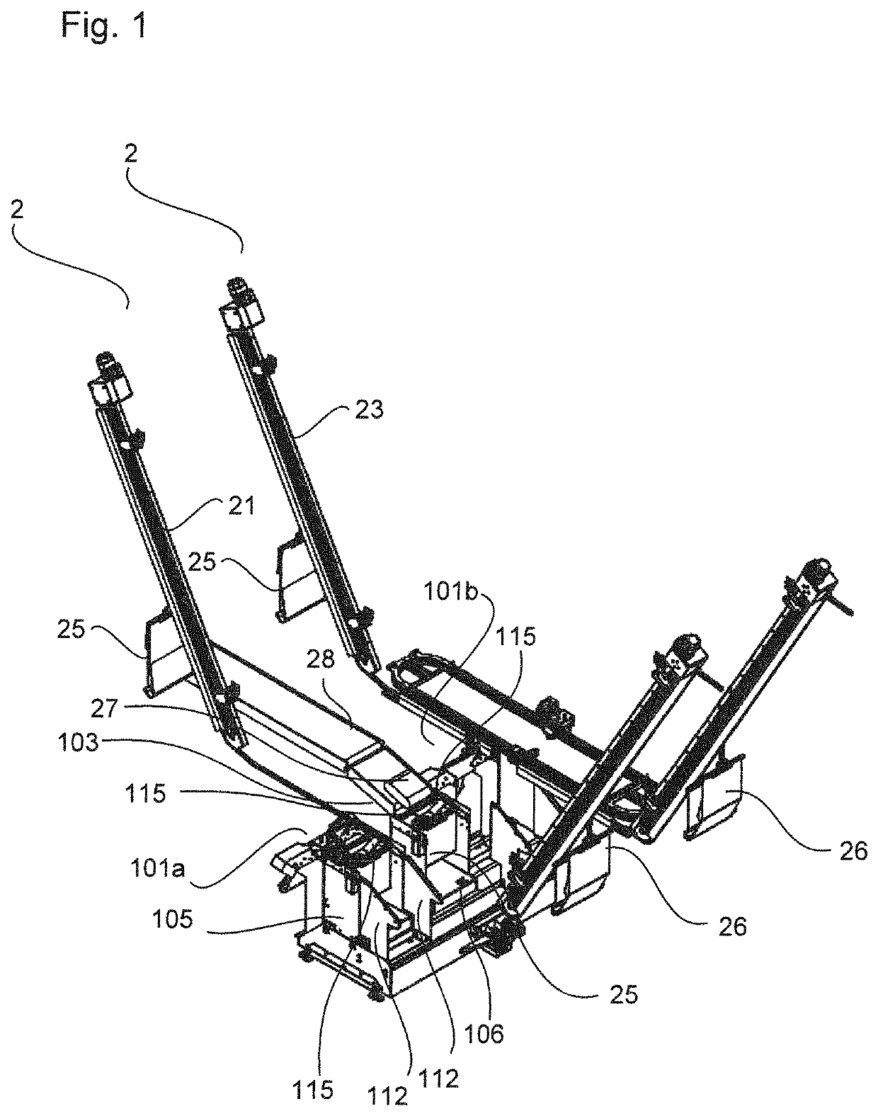 Loading station for a pocket conveyor