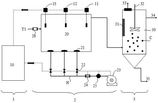 Anaerobic ammonia oxidation sewage autotrophic nitrogen removal device and method based on pulse aeration