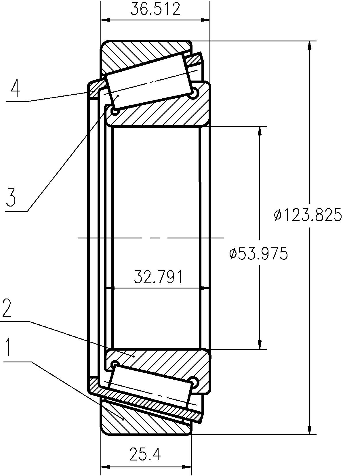 Structure-optimized long-life tapered roller bearings