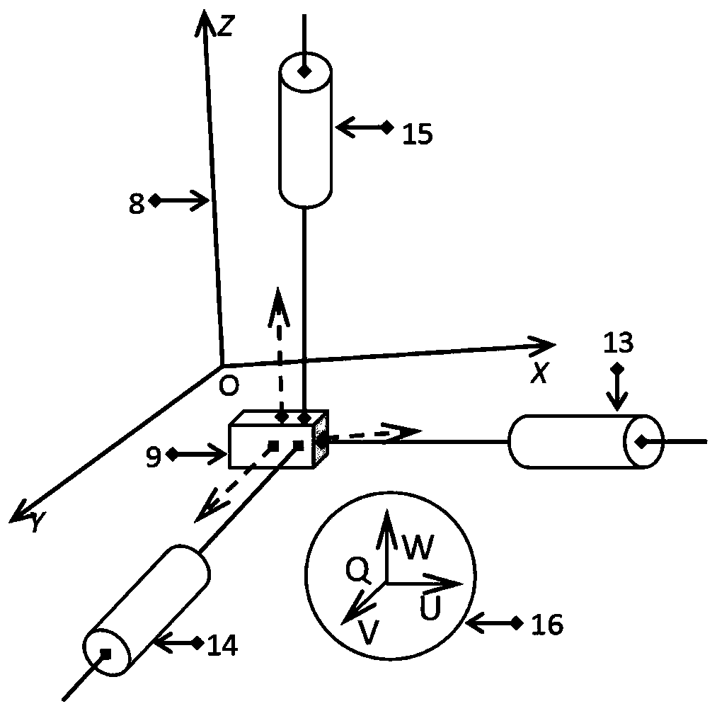 Method for measuring orthogonality of motion trajectory of micro-operation robot three-degree-of-freedom motion control system